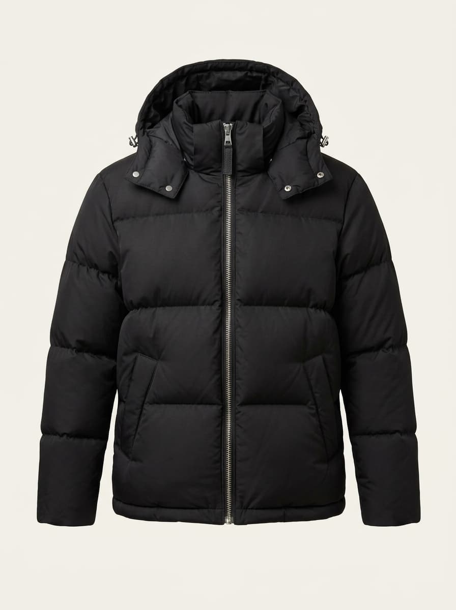 Parachute protective coat front view with interactive zones